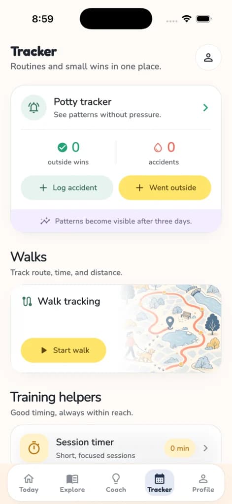 DogPath active walk and potty tracker