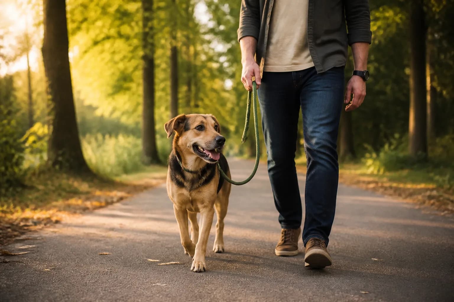 Derselbe Hund entspannt nach einem strukturierten Reset